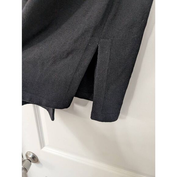 St. John Basics Santana Knit‎ Tunic Cardigan women's small black gold buttons - Picture 5 of 6